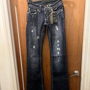 Waist 24 - R.E.U.S.E - NWT - Dark Blue Jeans - W24"xL35"
